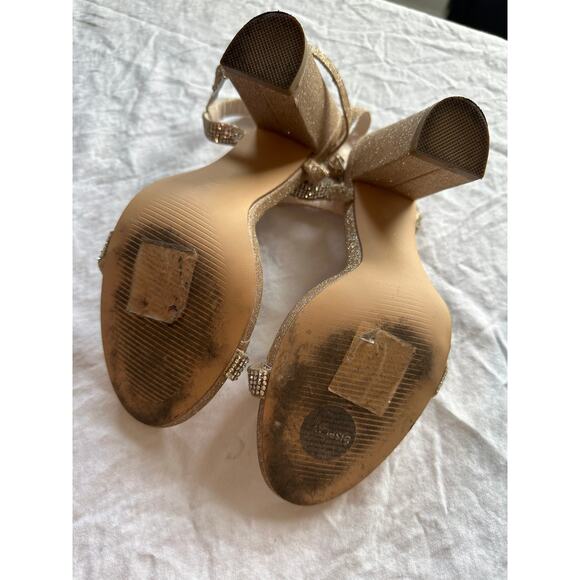 DB Studio Sparkly Jeweled Heel Sandal - Picture 3 of 4